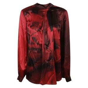 Alberta Ferretti High-Neck Silk Blend Shirt